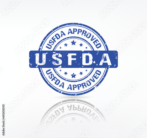 USFDA stamp. USDFA Approved grunge vintage sign. USDFA Approved rubber stamp.