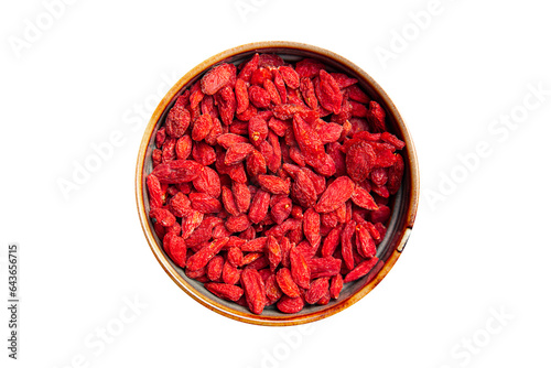 Goji berrie supplement healthy meal food snack on the table copy space food background rustic top view photo