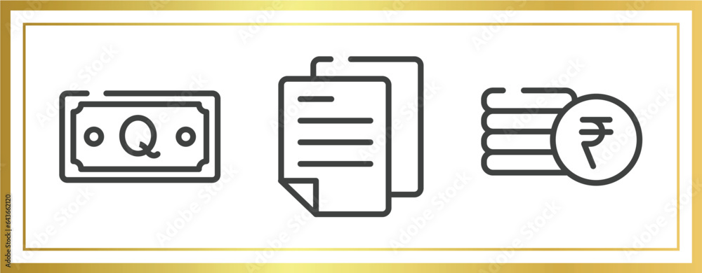 ecommerce outline icons set. linear icons sheet included online money, digital, coupons vector. ecommerce outline icons set. linear icons sheet included online money, digital, coupons vector.