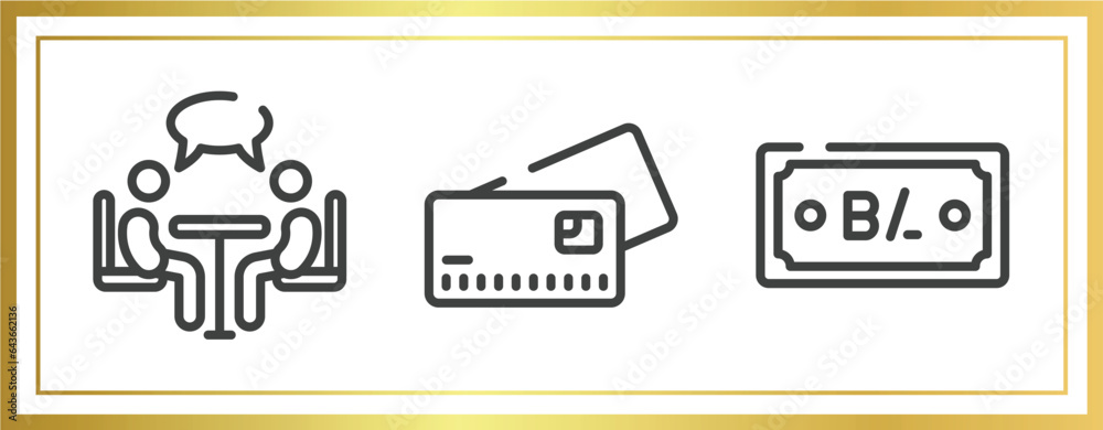 mall outline icons set. linear icons sheet included seo and web, white paper, electrical appliances vector.