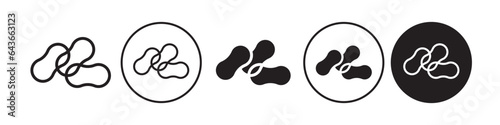 Rubber bands icon. Elastic flexible wristband symbol. friendship bracelet vector set. 