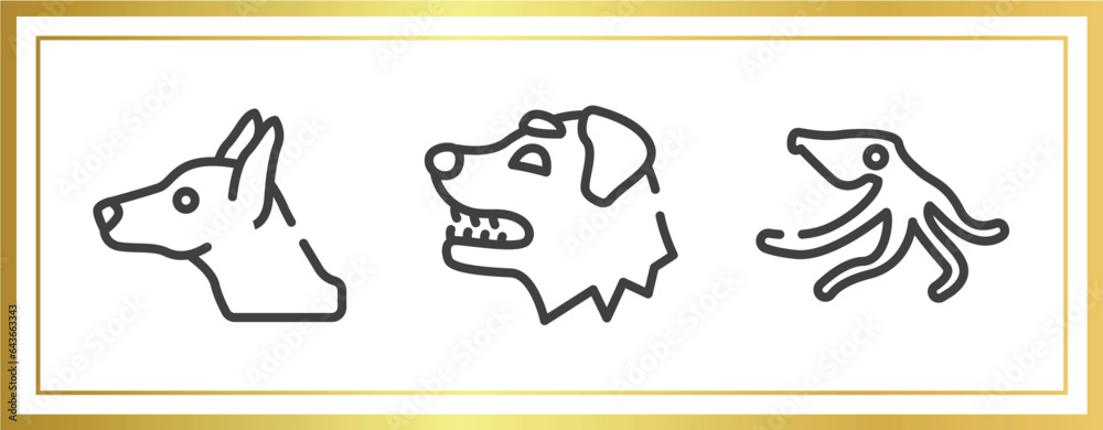 free animals outline icons set. linear icons sheet included doberman dog head, border collie dog head, wild octopus vector. free animals outline icons set. linear icons sheet included doberman dog head, border collie dog head, wild octopus vector.