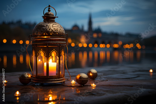 A beautiful Islamic lantern Prophet Muhammad SAW's birthday photo