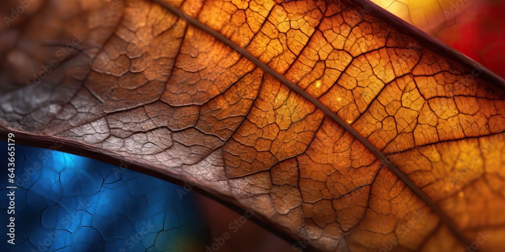 Texture of dry autumn leaf, macro photo as organic nature background. Fall colors leaves texture close up with veins, beauty of nature. Trend botanical design wallpaper, environment pattern backdrop Texture of dry autumn leaf, macro photo as organic nature background. Fall colors leaves texture close up with veins, beauty of nature. Trend botanical design wallpaper, environment pattern backdrop