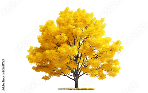 Prepossessing Apsen Tree Isolated on Transparent PNG Background, rendering. Generative AI photo