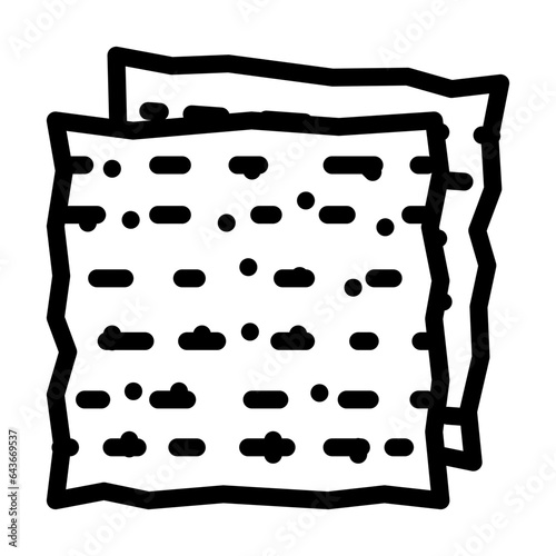 passover matzah jewish line icon vector. passover matzah jewish sign. isolated contour symbol black illustration