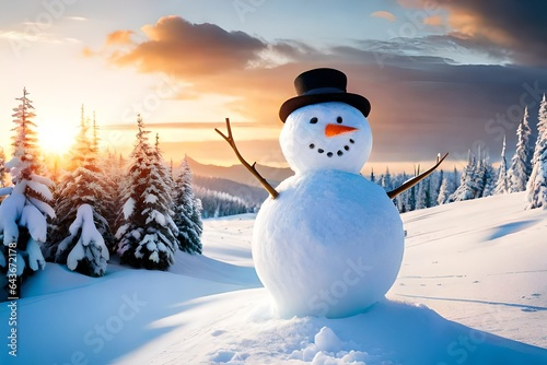 snowman in the snow © Adeel