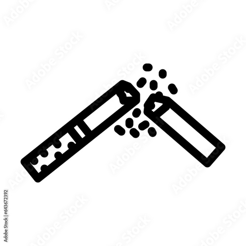 quit smoking cigarette line icon vector. quit smoking cigarette sign. isolated contour symbol black illustration