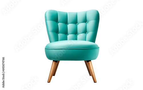 Alluring Slipper Chair Isolated on Transparent PNG Background, rendering. Generative AI