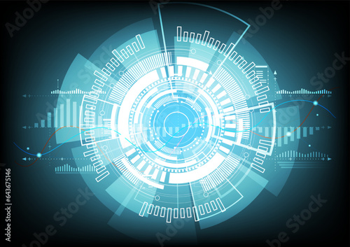 Abstract technological background with various technological elements. Structure pattern technology backdrop. Vector illustration. 