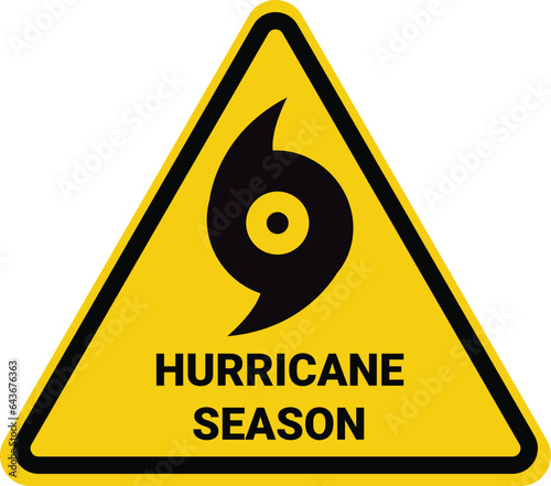 Hurricane Season Vector Sign 