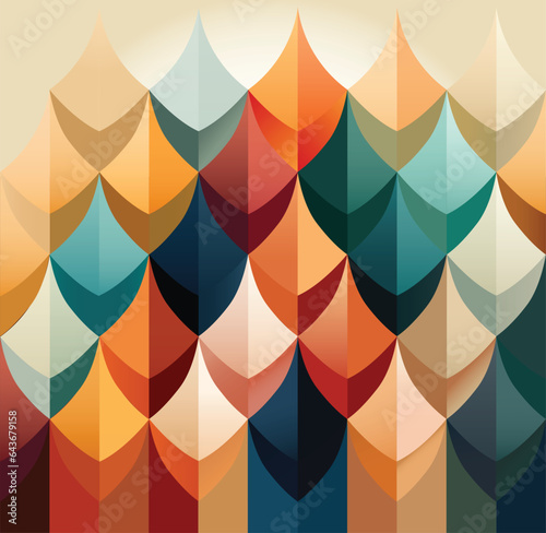 Abstract colorful geometric background, backdrop.  Thanksgiving color theme. Cover, decor elements