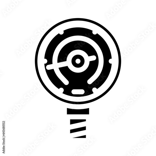pressure gauge gas service glyph icon vector. pressure gauge gas service sign. isolated symbol illustration