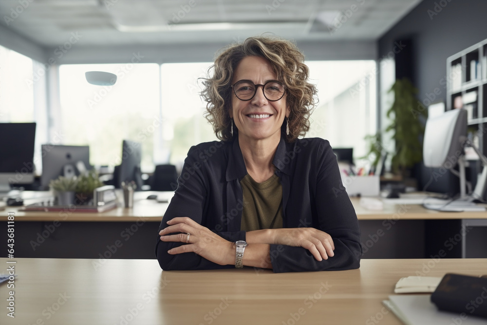 Generative ai portrait of a confident and reassuring mature businesswoman Generative ai portrait of a confident and reassuring mature businesswoman