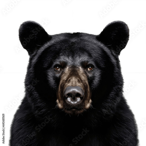 Majestic Black Bear on Isolated Background. Generative AI © Muhammad