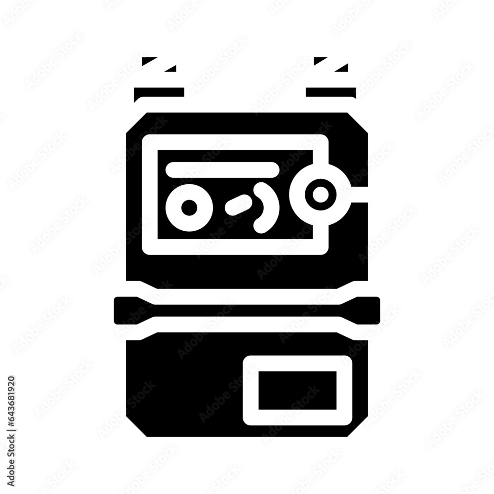 meter gas service glyph icon vector. meter gas service sign. isolated symbol illustration meter gas service glyph icon vector. meter gas service sign. isolated symbol illustration