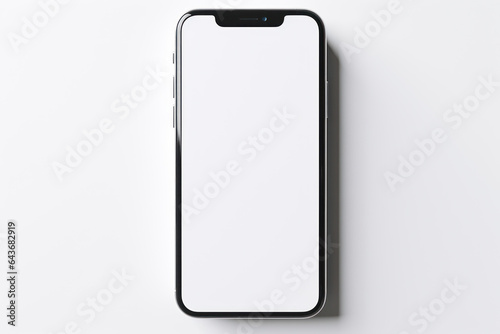 Obraz na płótnie Modern Smartphone Isolated on White Background, Generative Ai w salonie