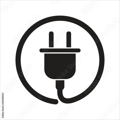 plug icon simple design art eps 10