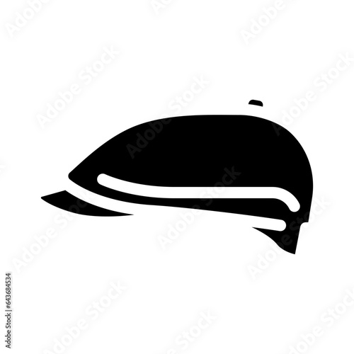 Obraz na plátně newsboy hat cap glyph icon vector