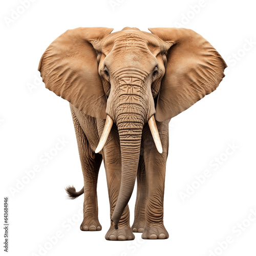 Majestic Elephant on Isolated background. Generative AI
