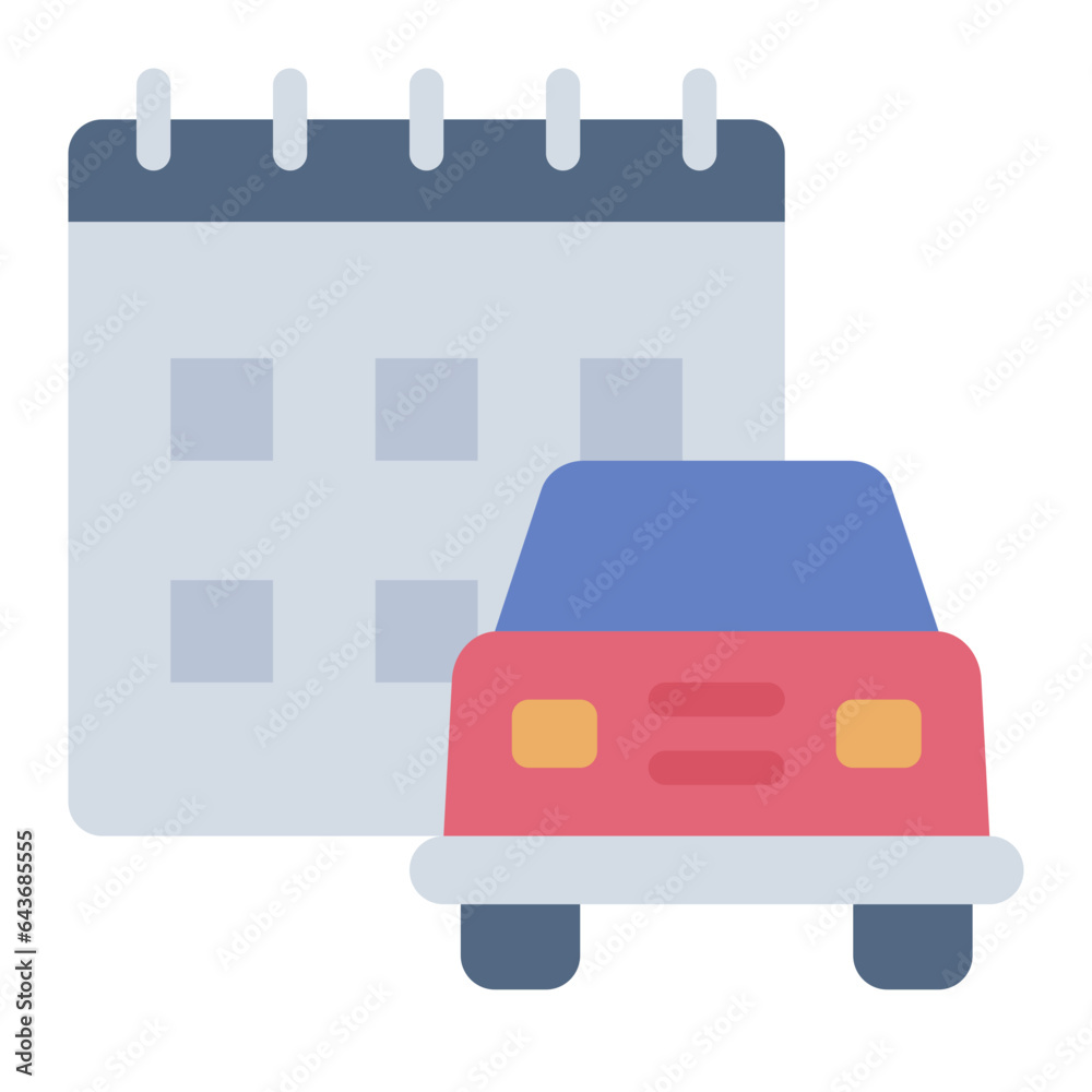 Schedule Car Diagnose flat icon Schedule Car Diagnose flat icon