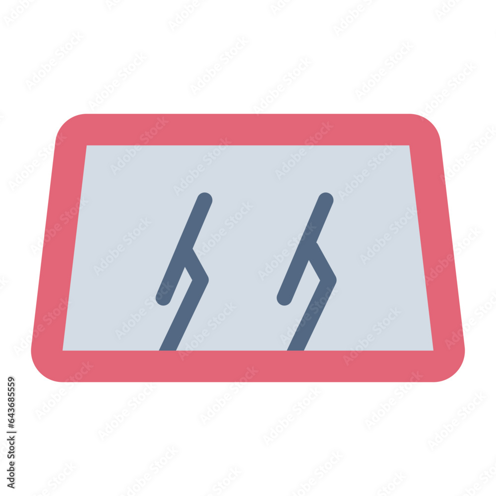 Car Wipers flat icon Car Wipers flat icon