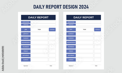 Daily Report Design 2024 (ID: 643686110)