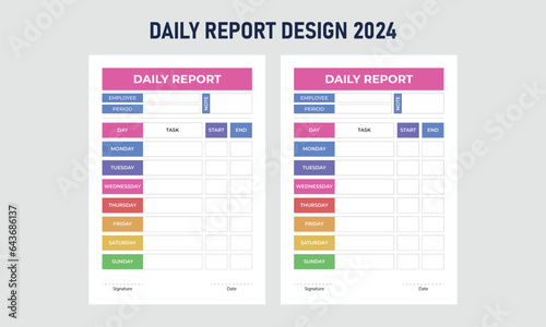Daily Report Design 2024 (ID: 643686137)