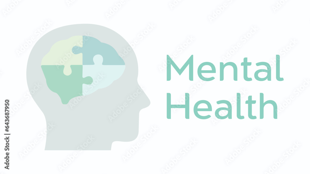 Mental Health World Day. Intelligence, intellect, education, learning, brain, intellect. Healthy, wellness, emotions, feelings, mind. Psychology, psychiatry, medicine. Vector, icon, puzzle Mental Health World Day. Intelligence, intellect, education, learning, brain, intellect. Healthy, wellness, emotions, feelings, mind. Psychology, psychiatry, medicine. Vector, icon, puzzle