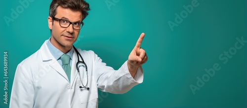 A male doctor pointing at e...