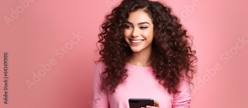 Teenage girl with curly hai...