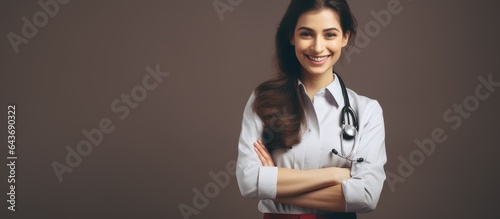 Caucasian doctor promotes h...