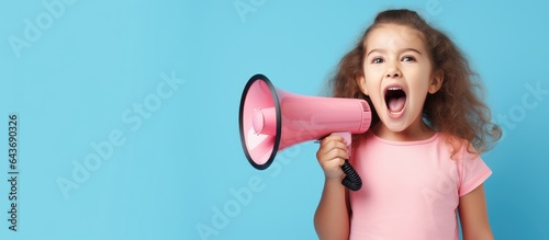 Caucasian child in pink T s...