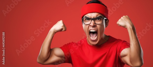 An Indonesian man celebrate...
