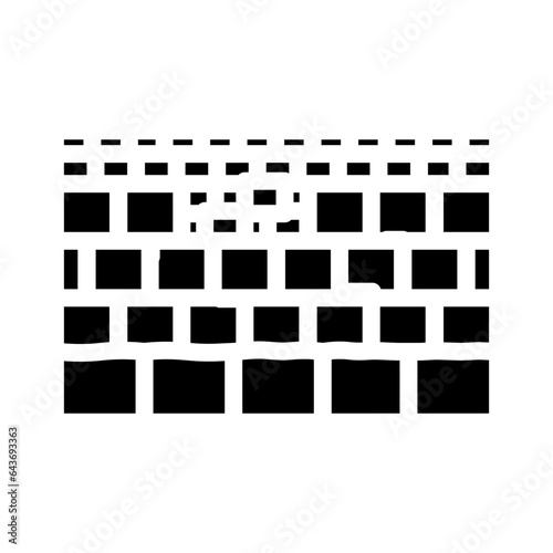 western wall wailing wall glyph icon vector. western wall wailing wall sign. isolated symbol illustration