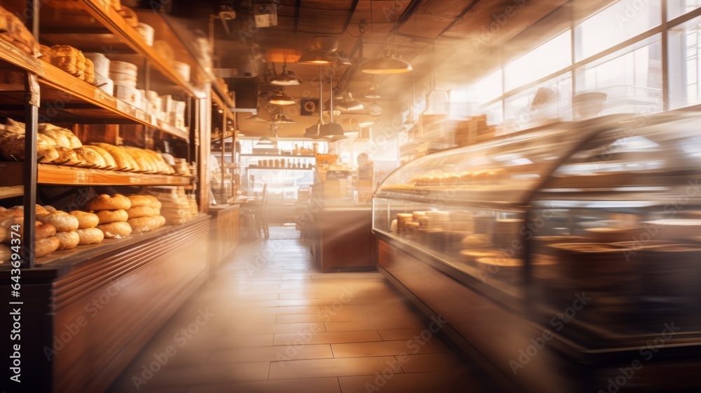 Blurred Bakery Interior Defocused Background