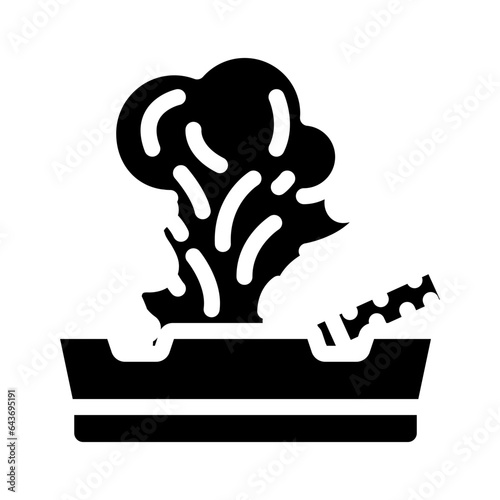 smoke nicotine tobacco glyph icon vector. smoke nicotine tobacco sign. isolated symbol illustration