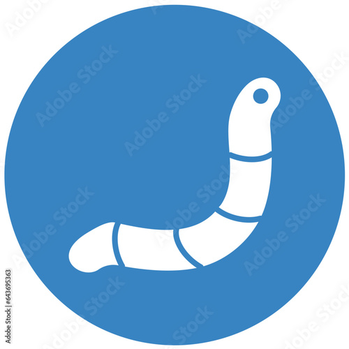 Worm Vector Icon Design Illustration