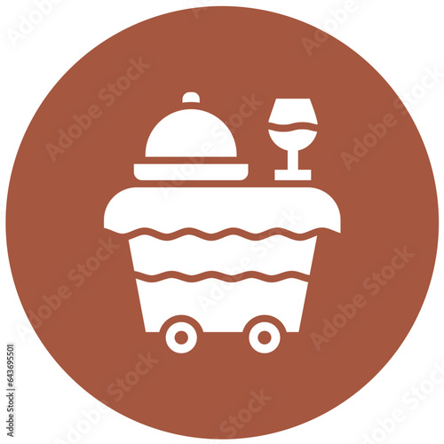 Food trolley Vector Icon Design Illustration