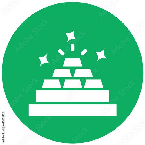 Gold ingots Vector Icon Design Illustration