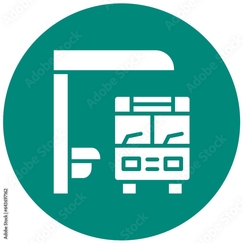 Bus stop Vector Icon Design Illustration
