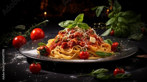 spaghetti bolognese dish for food menu