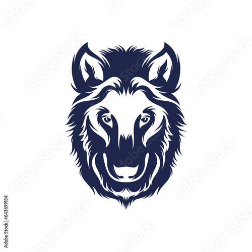 Fototapeta Naklejka Na Ścianę i Meble -  Head Wolf vector illustration design. Head Wolf logo design Template.