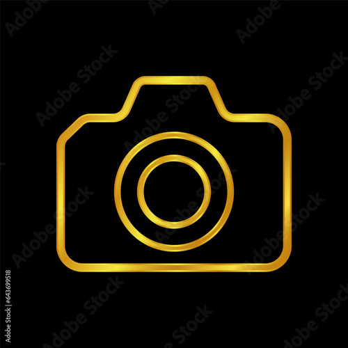 gold colored camera icon