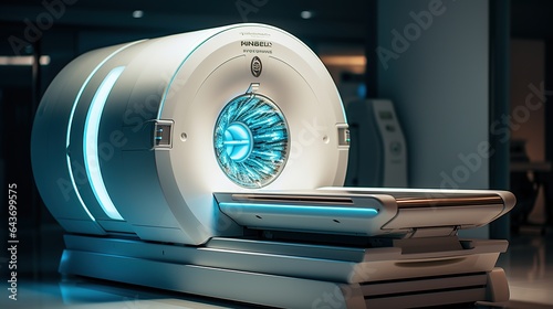 MRI scan machine, future medicine concept.