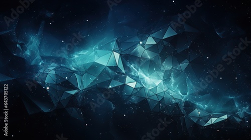 abstract polygonal space low poly dark background © haizah