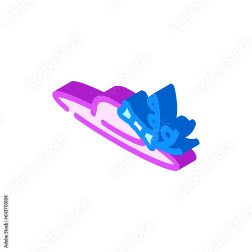 fascinator hat cap isometric icon vector. fascinator hat cap sign. isolated symbol illustration