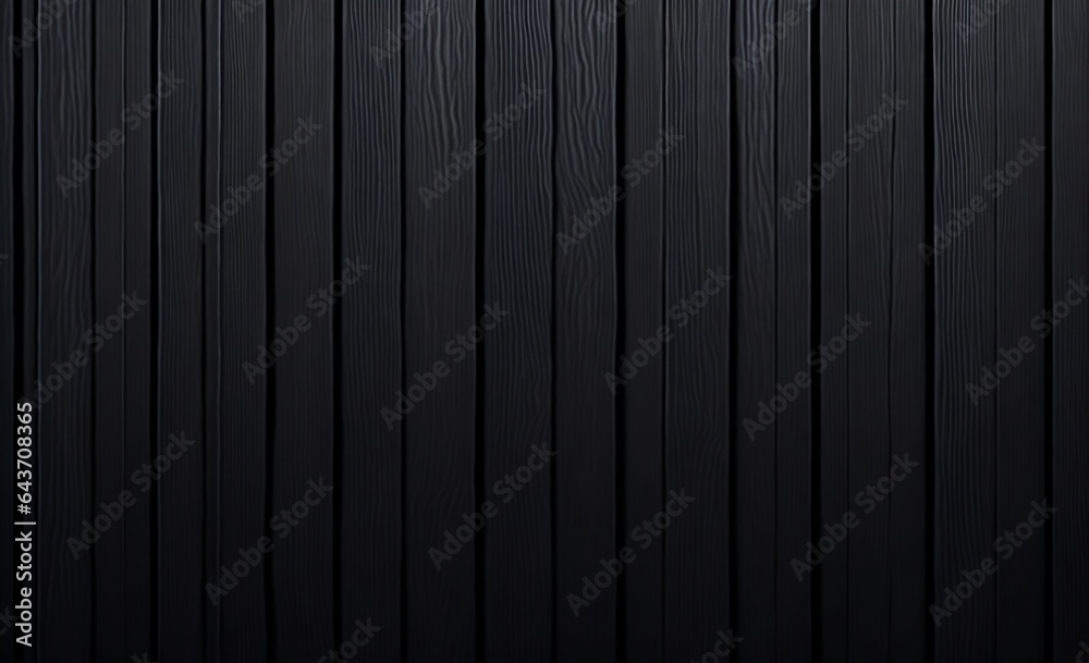 Abstract black wood texture panorama background. Dark grunge wooden texture pattern