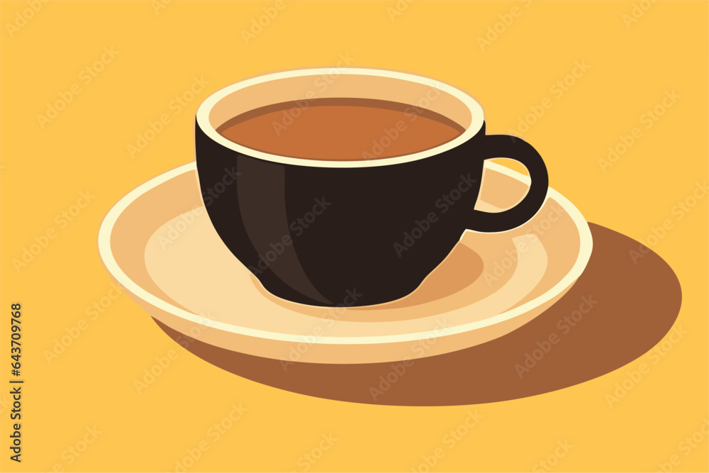 Coffee drink in a cup. Vector illustration Coffee drink in a cup. Vector illustration