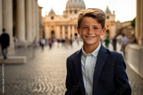 Full-length portrait photography of a grinning boy in his 30s wearing an elegant halter top at the st. With generative AI technology